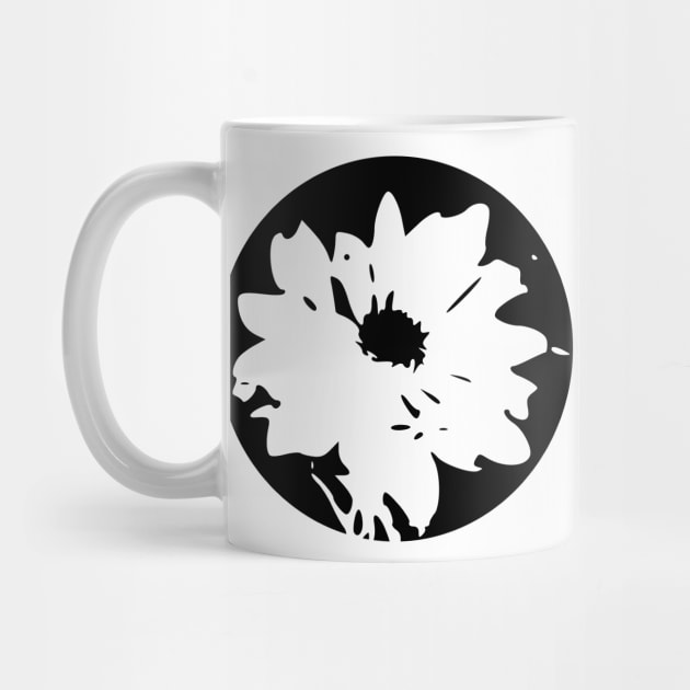 Simple monochrome circle flower by rayrayray90